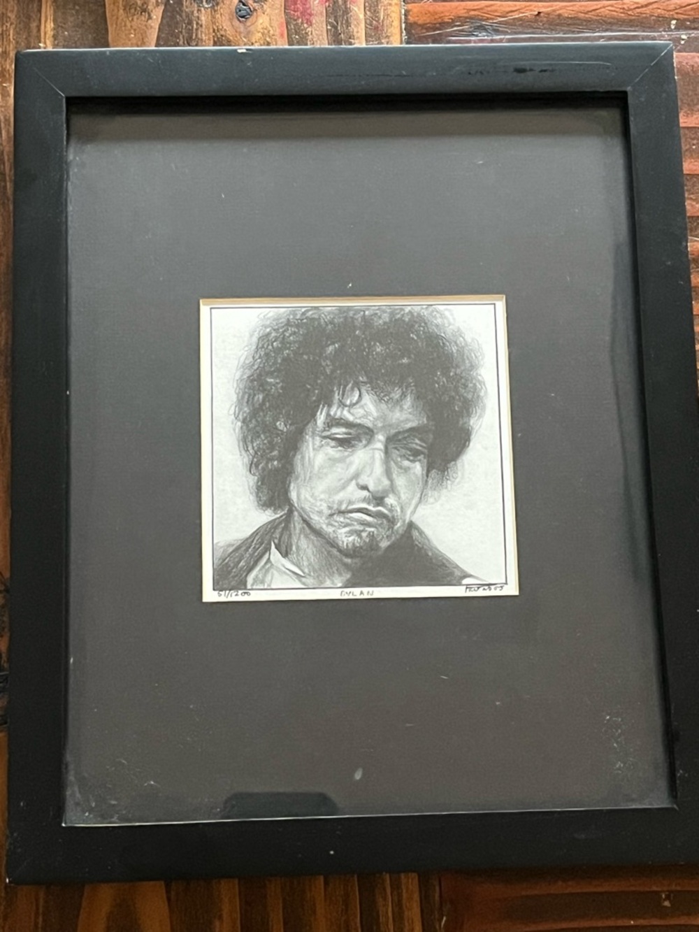 Bob Dylan Pencil Portrait Wall Art